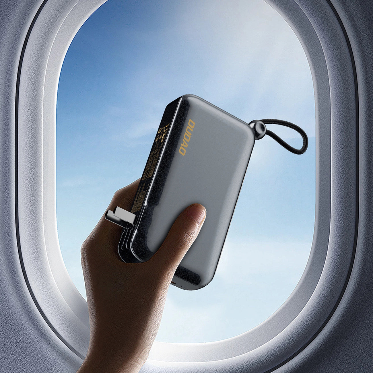 Dudao K25 2in1 10000mAh 3-Plug Powerbank Charger - Gray_5