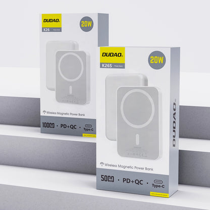 Powerbank Dudao K26S 5000mAh 20W USB-A / USB-C / MagSafe - white_9