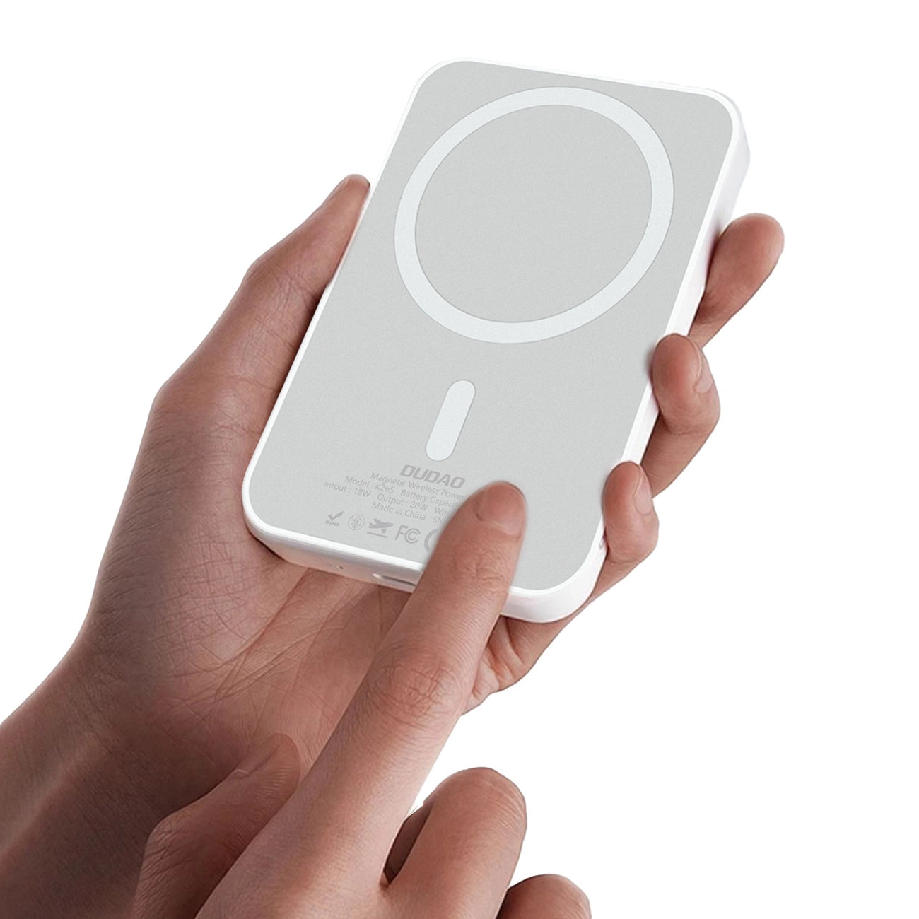 Powerbank Dudao K26S 5000mAh 20W USB-A / USB-C / MagSafe - white_6