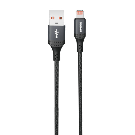Dudao 3A 30W L3SL USB-A - Lightning Cable Braided 1.2m - Black_0