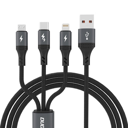 Dudao L3E 3 in 1 60W MicroUSB USB-C Lightning Cable 1.2m - Black_0