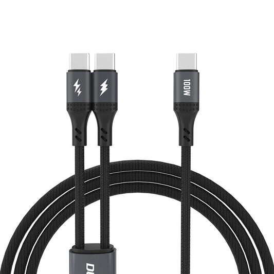 Dudao L3F 2in1 Cable 100W 1.2m 2 x USB-C - Black_0