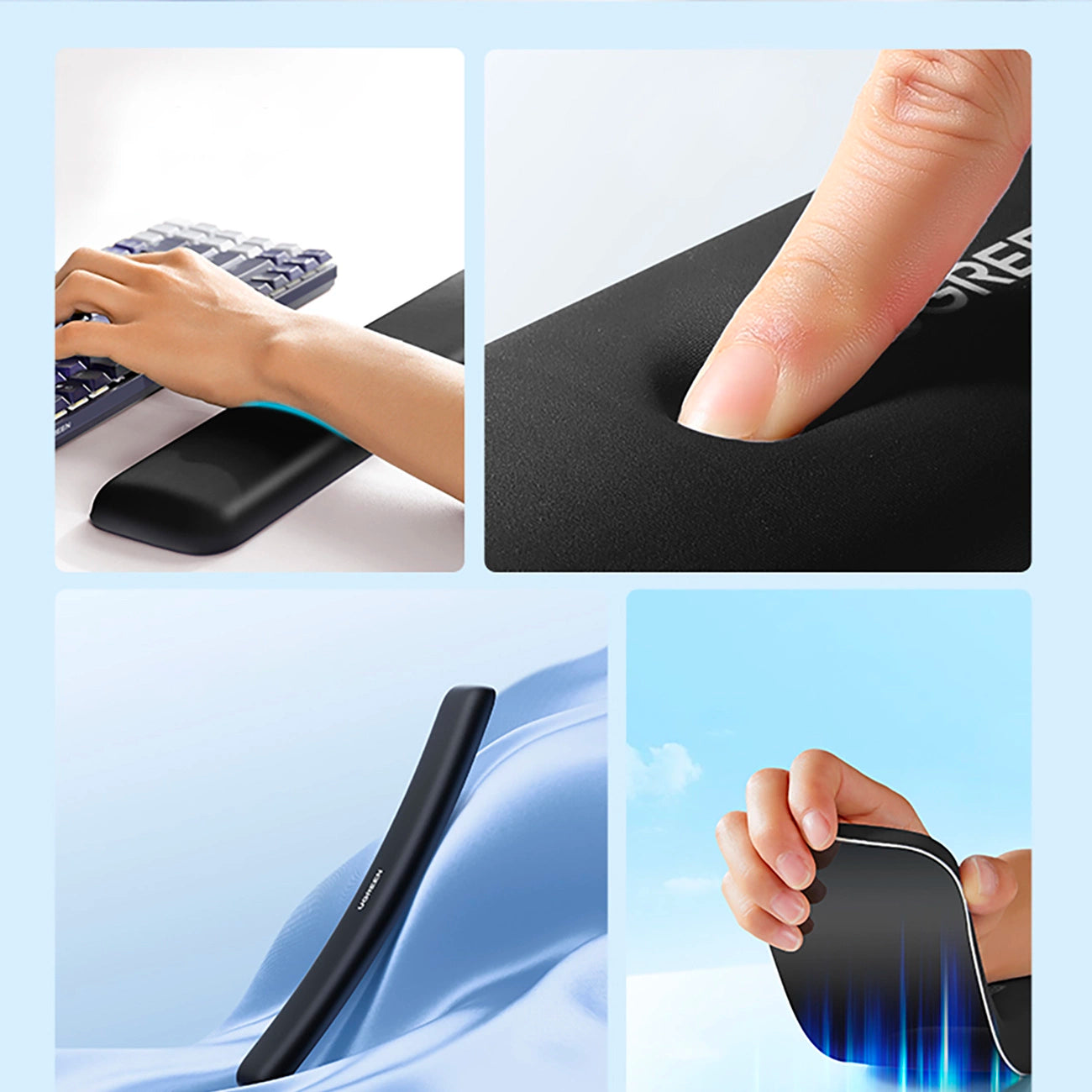 Ugreen LP699 Ergonomic Keyboard Pad - Black_2