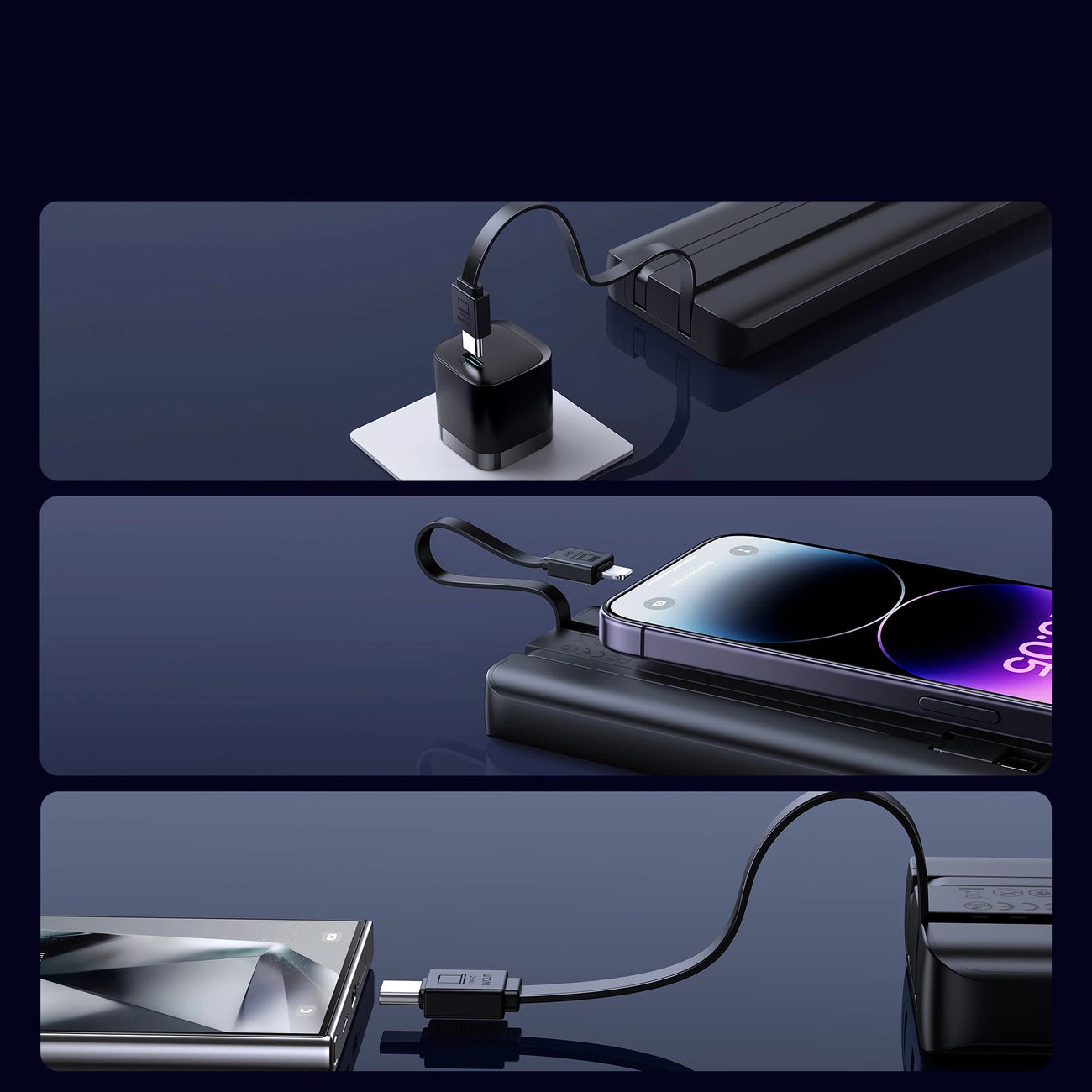 Joyroom JR-PBF19 22.5W 10000mAh Powerbank with Two Built-in Cables - Black_10