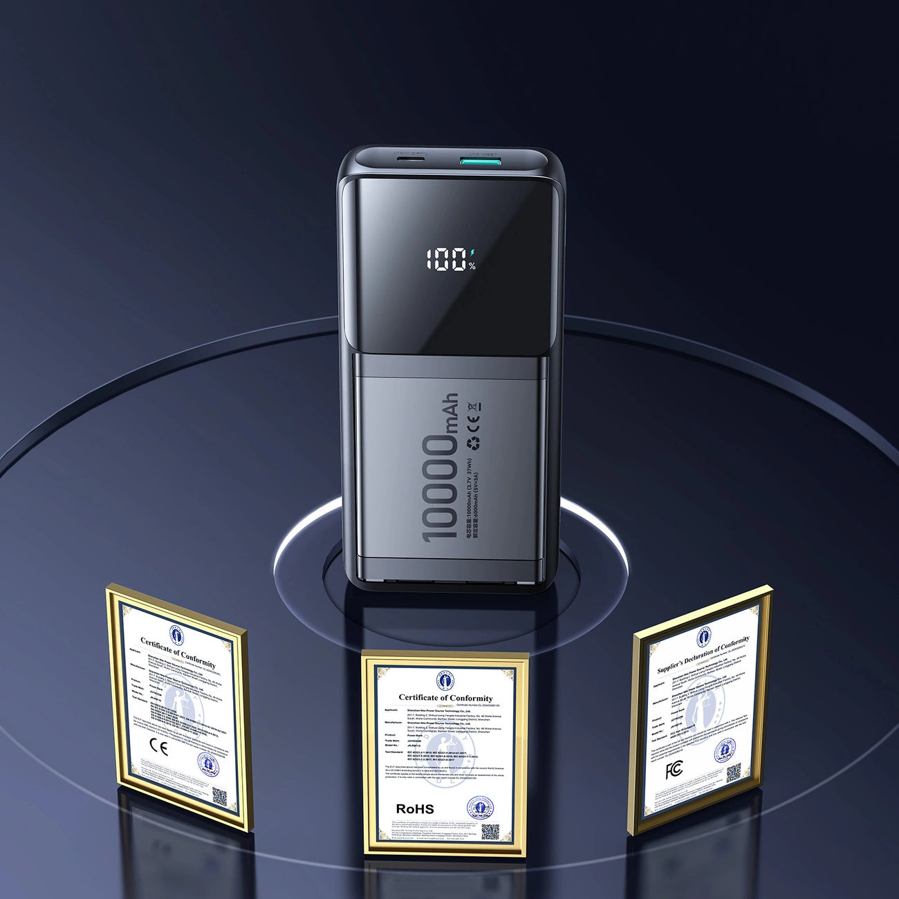 Joyroom JR-PBF19 22.5W 10000mAh Powerbank with Two Built-in Cables - Black_12