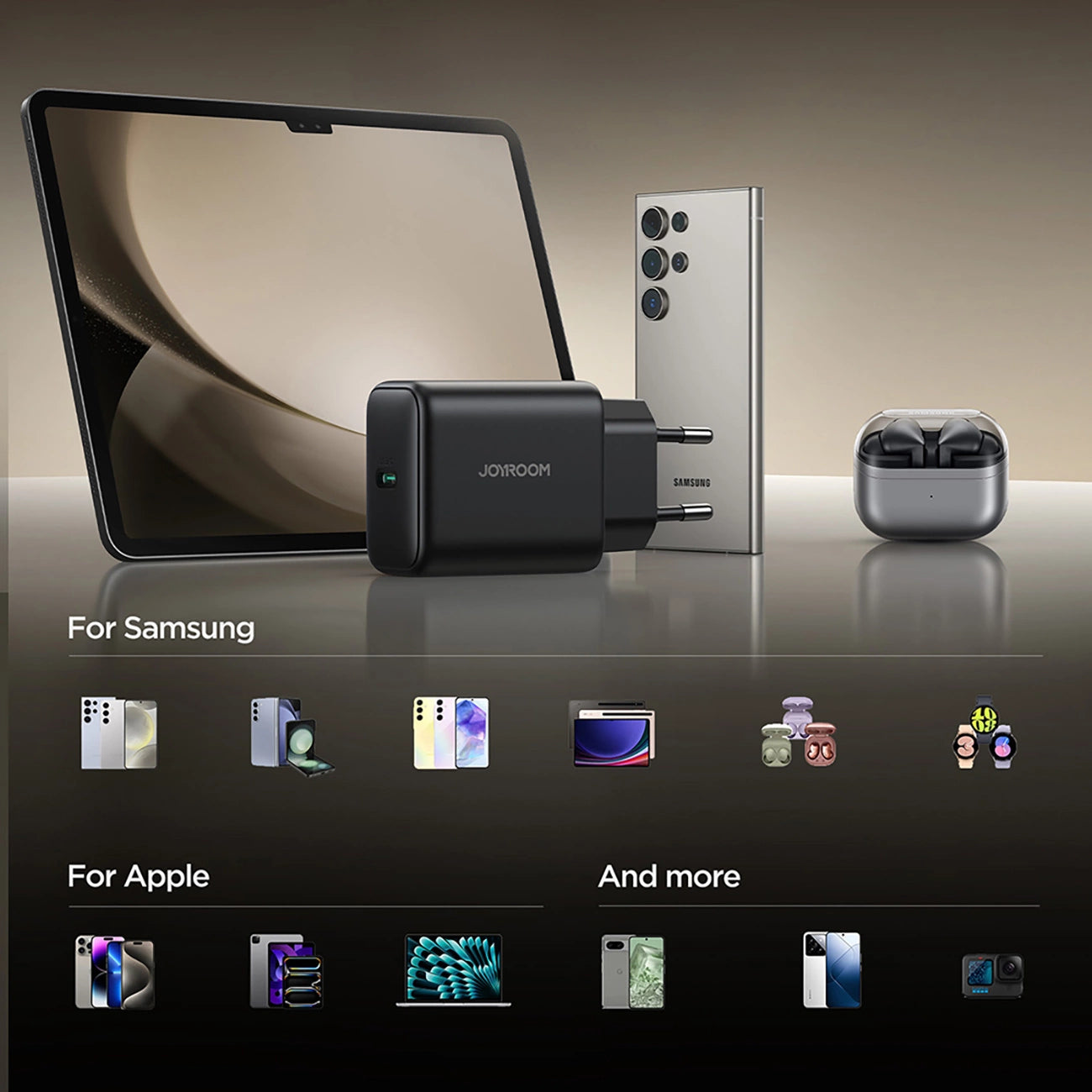 Joyroom JR-TCG13 45W GaN Wall Charger for Samsung Ultra - Black_19