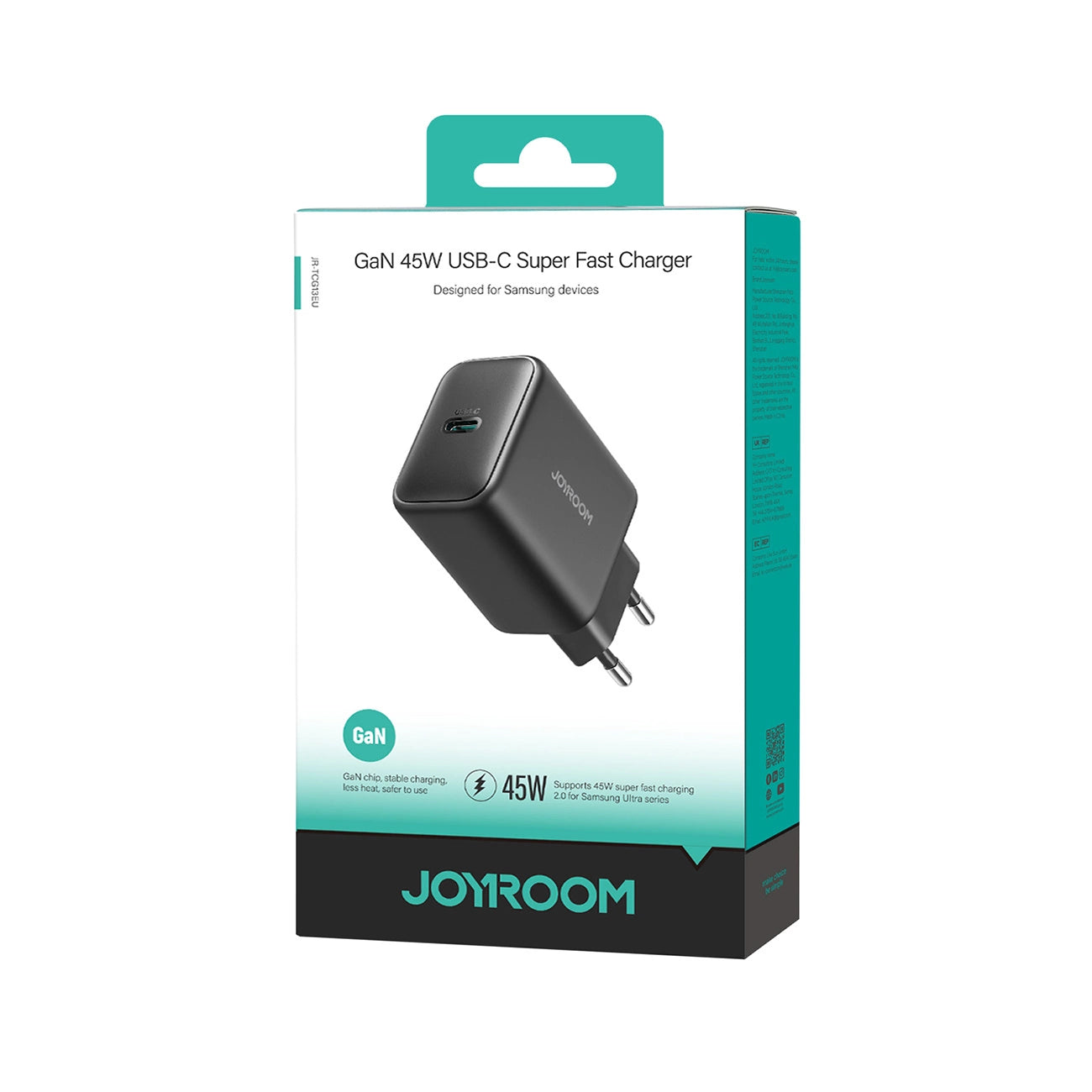 Joyroom JR-TCG13 45W GaN Wall Charger for Samsung Ultra - Black_12