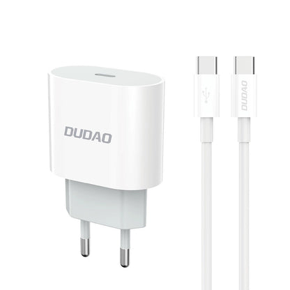 Dudao A14EUC PD 20W USB-C Wall Charger with Cable - White_0