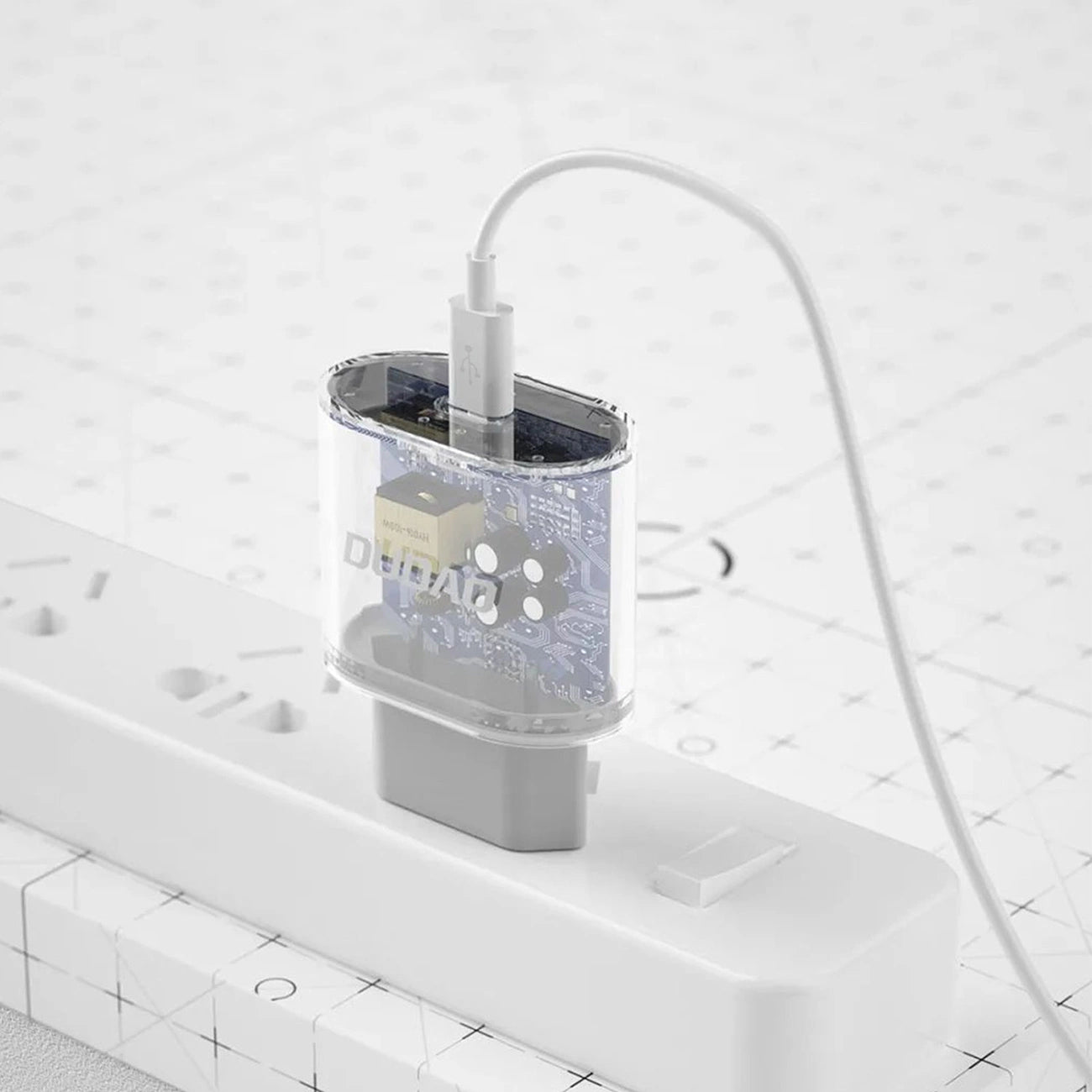 Dudao A14EUC PD 20W USB-C Wall Charger with Cable - White_3
