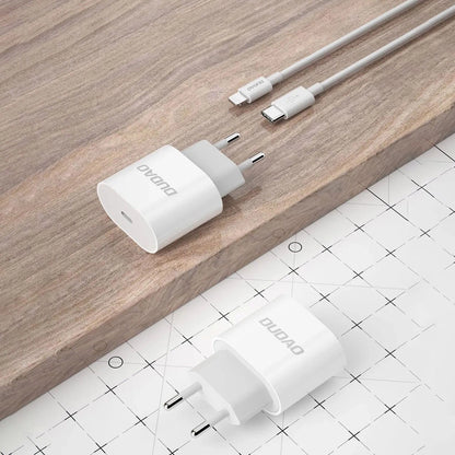 Dudao A14EUC PD 20W USB-C Wall Charger with Cable - White_6
