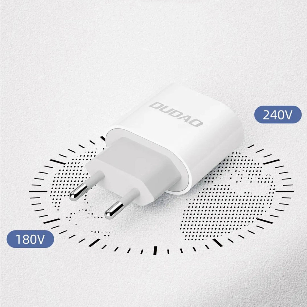 Dudao A14EUC PD 20W USB-C Wall Charger with Cable - White_7