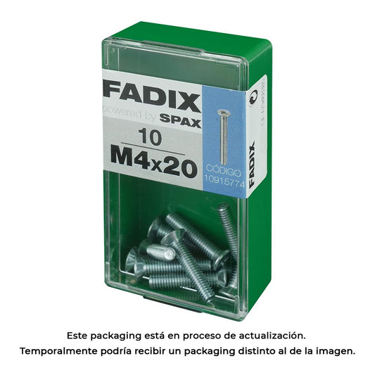 Caixa s 10 unid. parafuso metrico cp m 4x20mm fadix_0