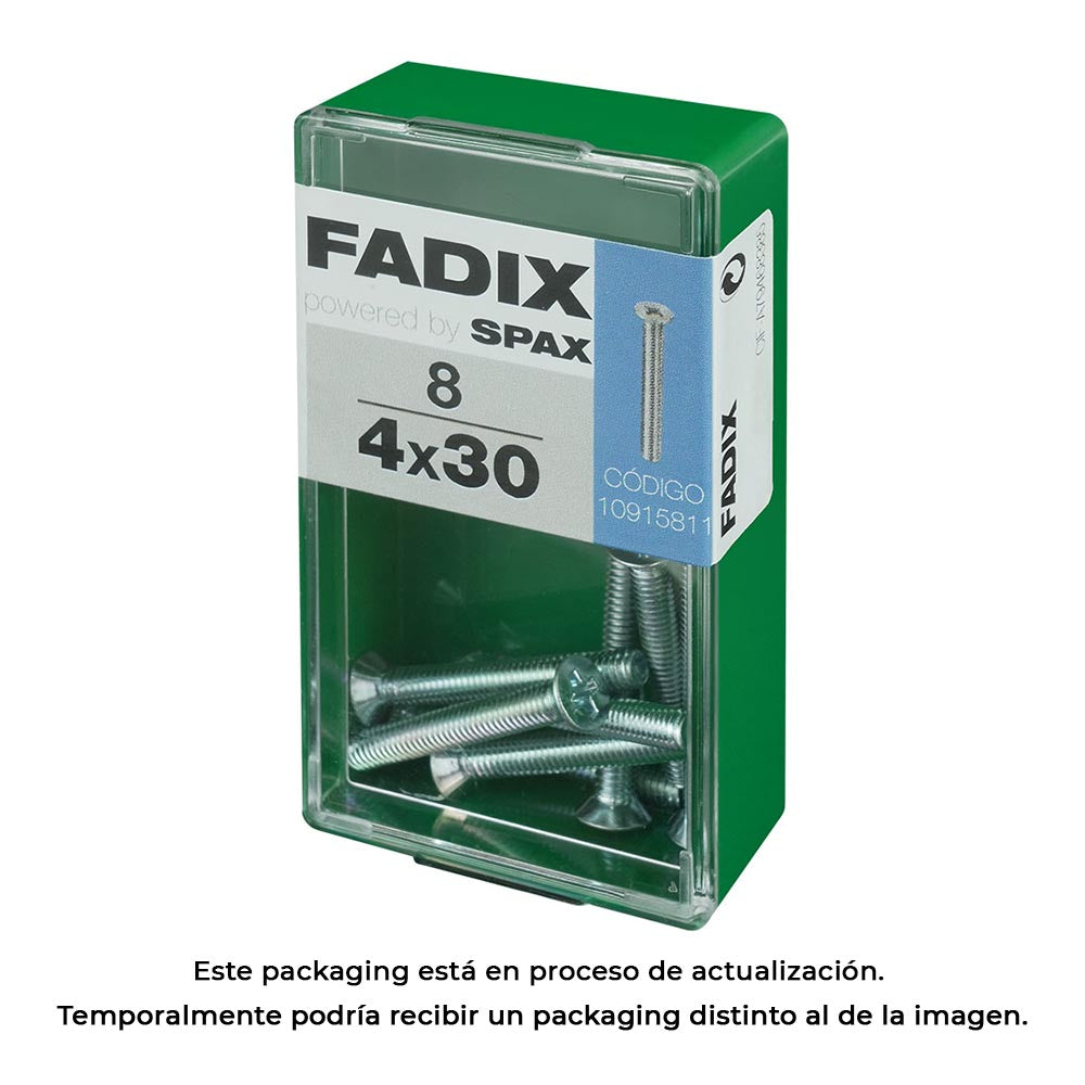 Caixa s 8 unid. parafuso metrico cp m 4x30mm fadix_0