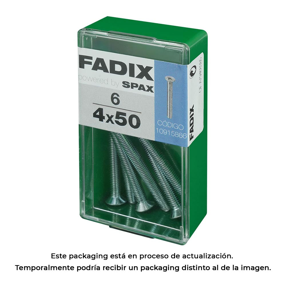 Caixa s 6 unid. parafuso metrico cp m 4x50mm fadix_0