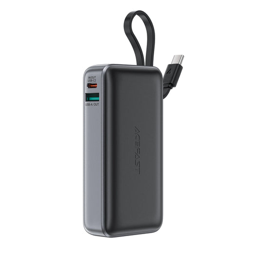 Acefast M7-10000 PD30W Powerbank with Built-in Cable - Black_0