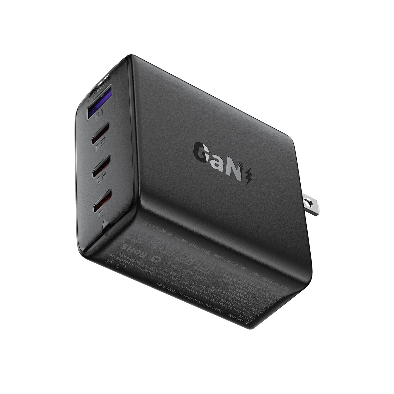 Acefast A96 PD100W GaN Charger (3 x USB-C + 1x USB-A) with US Plug - Black_1