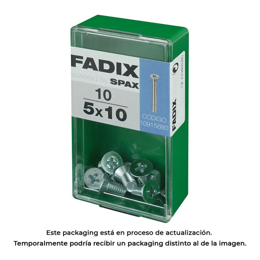 Caixa s 10 unid. parafuso metrico cp m 5x10mm fadix_0