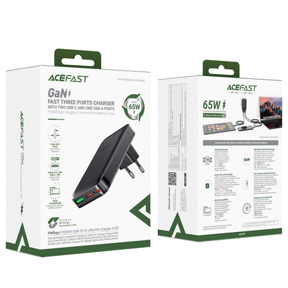 Acefast A100 65W GaN 2 USB-C+ USB-A Charger Ultra Slim - Black_7