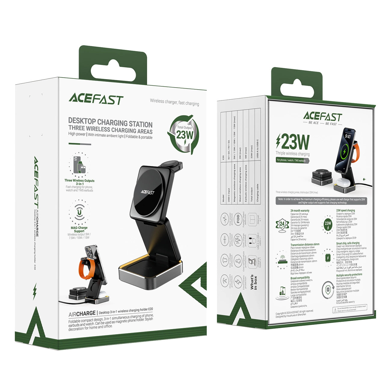 Acefast E20 3 in 1 Inductive Charger - Black_5