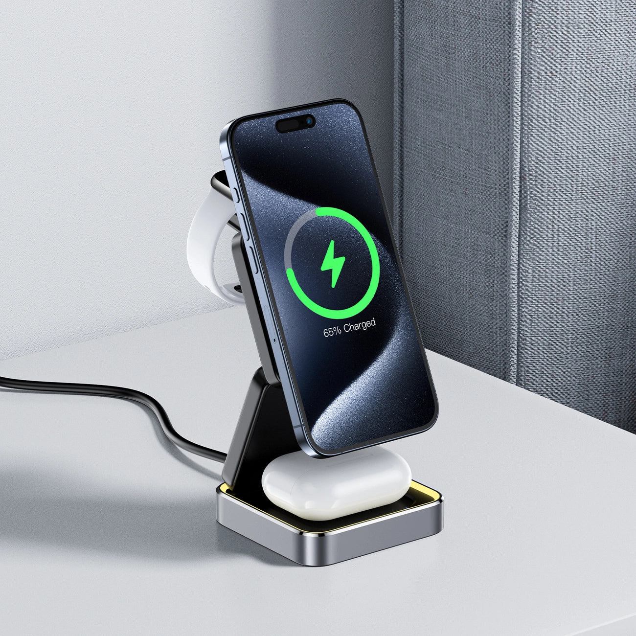 Acefast E20 3 in 1 Inductive Charger - Black_6