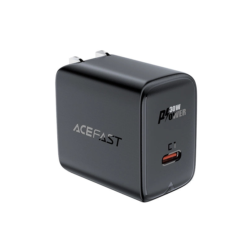 Acefast A23 30W GaN USB-C US Wall Charger - Black_0