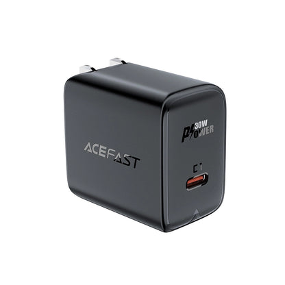 Acefast A23 30W GaN USB-C US Wall Charger - Black_0