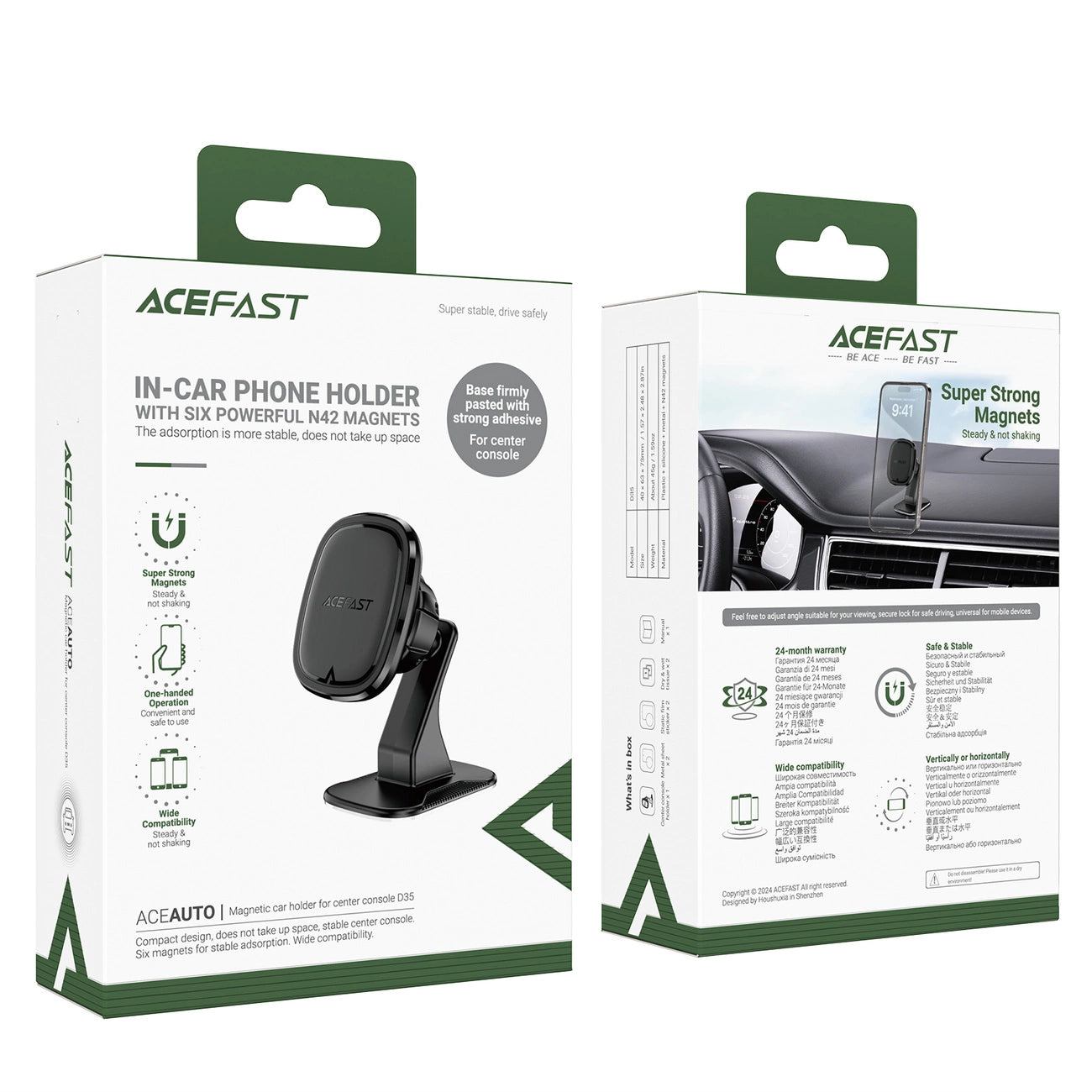 Acefast D35 Magnetic Dashboard Holder - Black_4