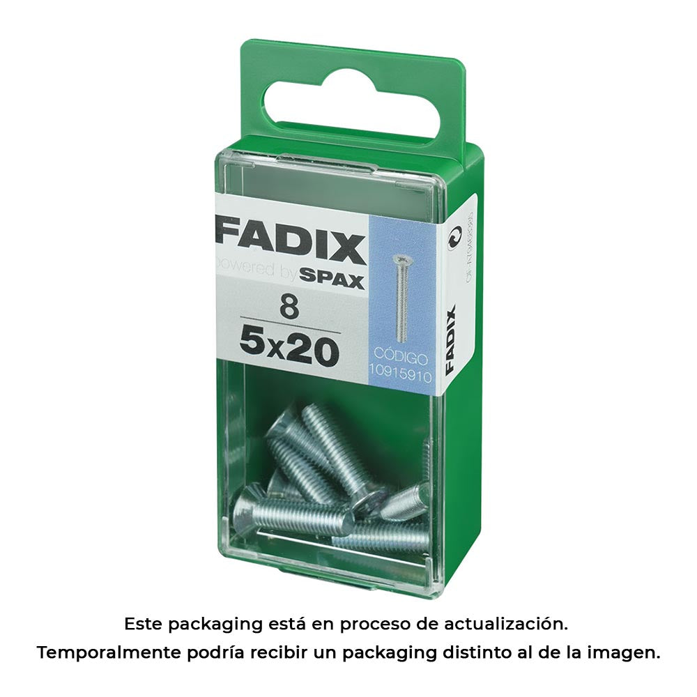 Caixa s 8 unid. parafuso metrico cp m 5x20mm fadix_0