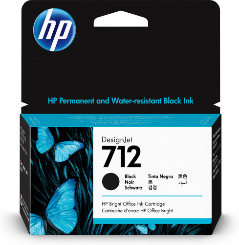 HP 712 38-ml Black DesignJet Ink Cartridge cartucho de tinta 1 pieza(s) Original Rendimiento estándar_1