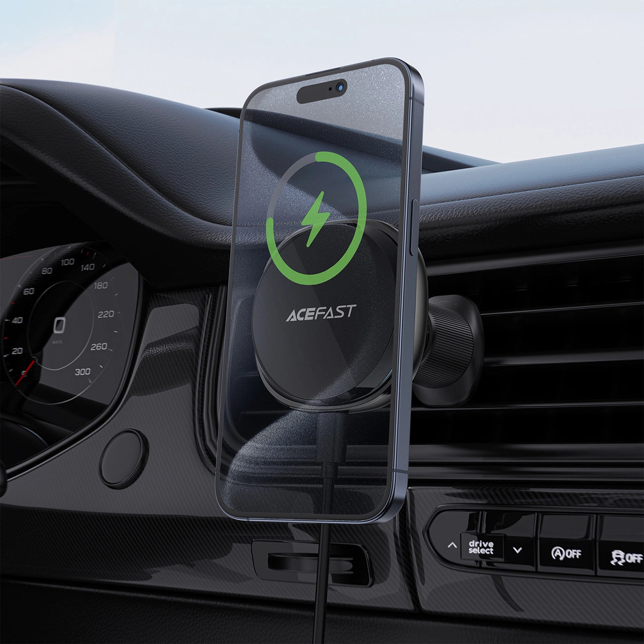 Acefast D31 Wireless Charger Holder for Air Vent - Black_6