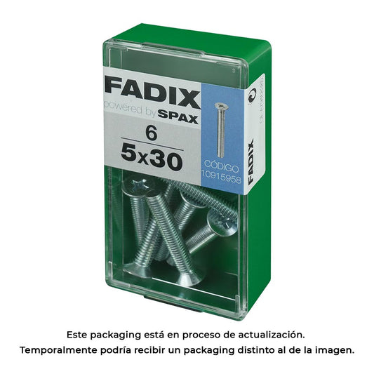 Caixa s 6 unid. parafuso metrico cp m 5x30mm fadix_0