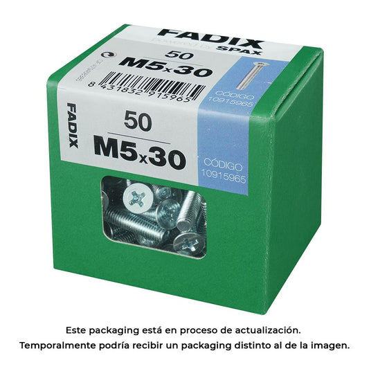 Caixa l 50 unid. parafuso metrico cp m 5x30mm fadix_0