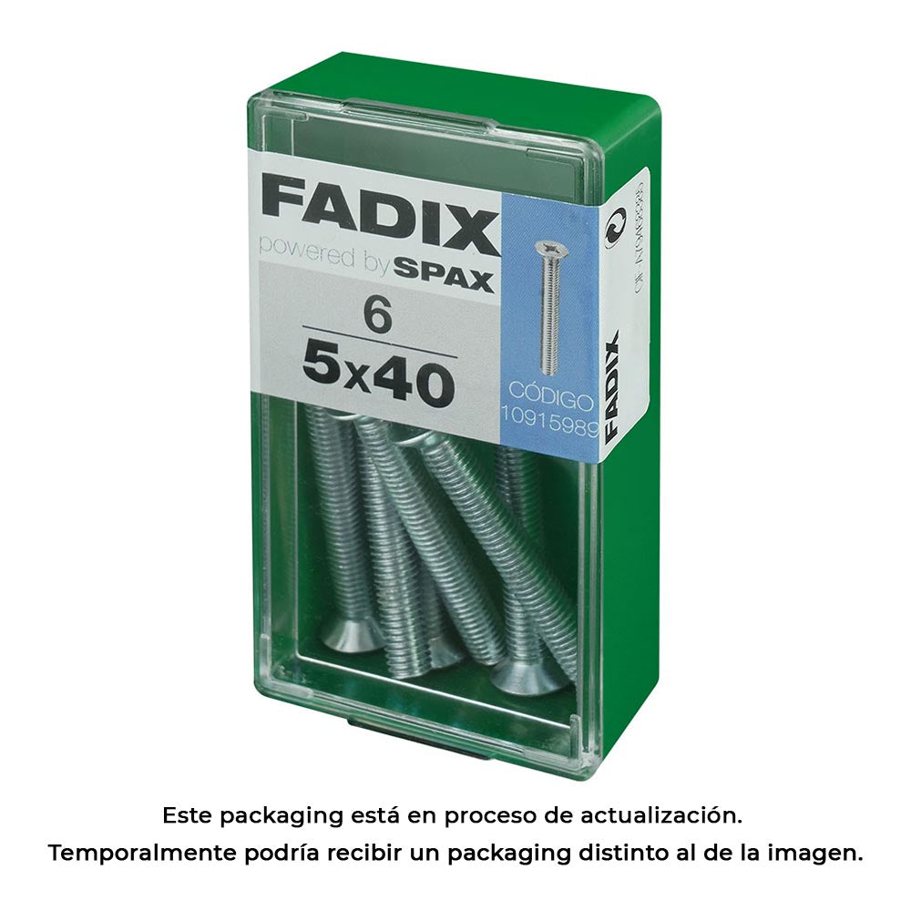 Caixa s 6 unid. parafuso metrico cp m 5x40mm fadix_0