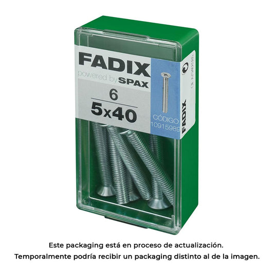 Caixa s 6 unid. parafuso metrico cp m 5x40mm fadix_0