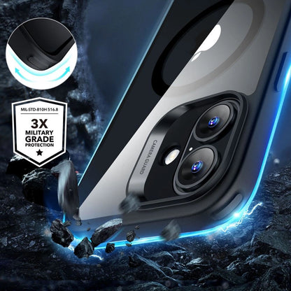 ESR Classic Hybrid Halolock MagSafe Case Set + Tempered Glass for iPhone 16 - Clear with Black Frame_1