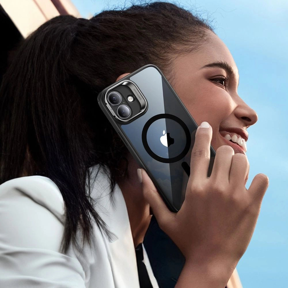 ESR Classic Hybrid Kickstand Halolock MagSafe Case Set + Tempered Glass for iPhone 16 - Black_4