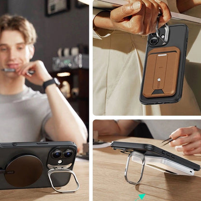 ESR Classic Hybrid Kickstand Halolock MagSafe Case Set + Tempered Glass for iPhone 16 - Black_1