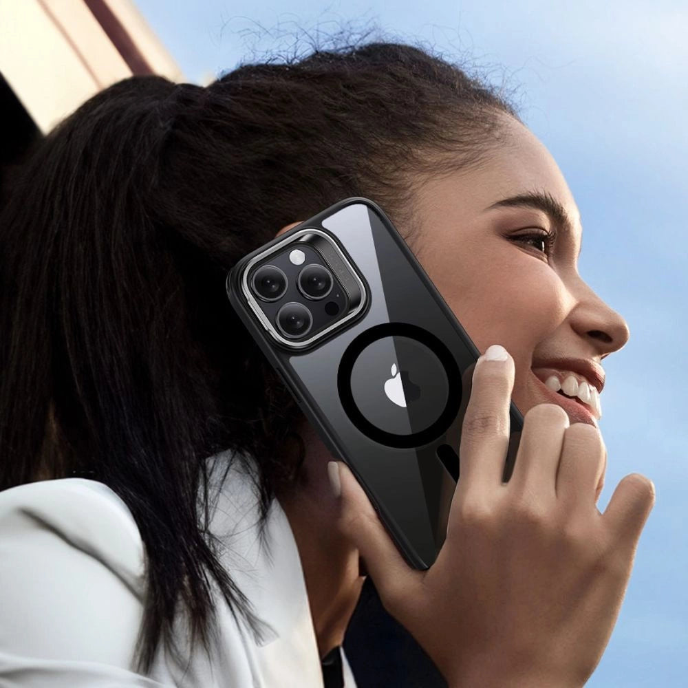 ESR Classic Hybrid Kickstand Halolock MagSafe Case Set + Tempered Glass for iPhone 16 Pro - Clear_4