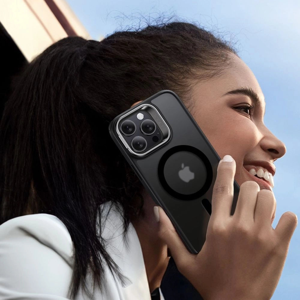 ESR Classic Hybrid Kickstand Halolock MagSafe Case Set + Tempered Glass for iPhone 16 Pro - Black_4