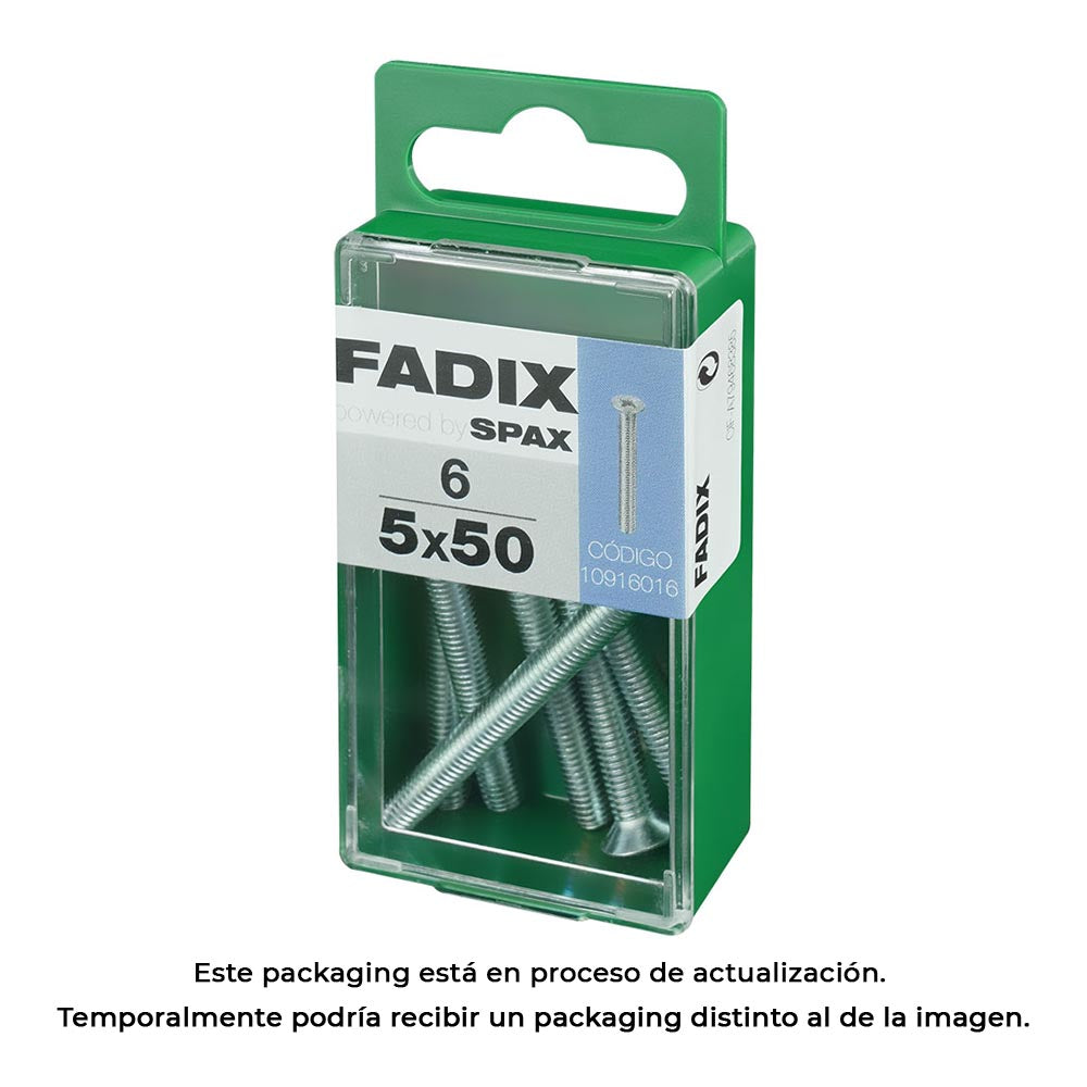 Caixa s 6 unid. parafuso metrico cp m 5x50mm fadix_0