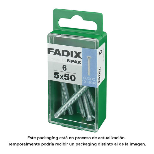 Caixa s 6 unid. parafuso metrico cp m 5x50mm fadix_0