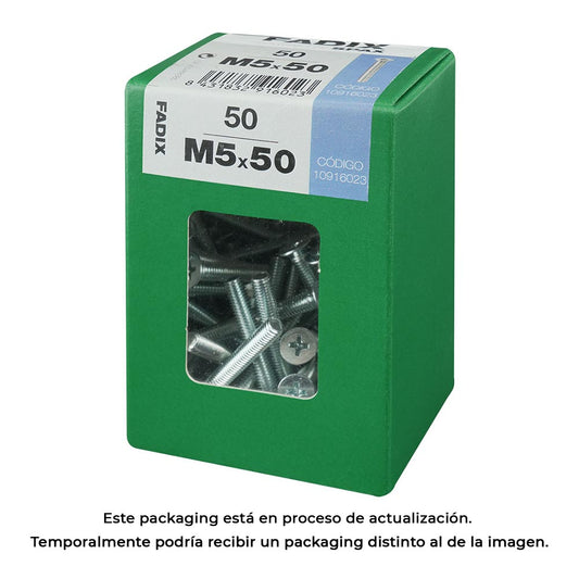 Caixa l 50 unid. parafuso metrico cp m 5x50mm fadix_0