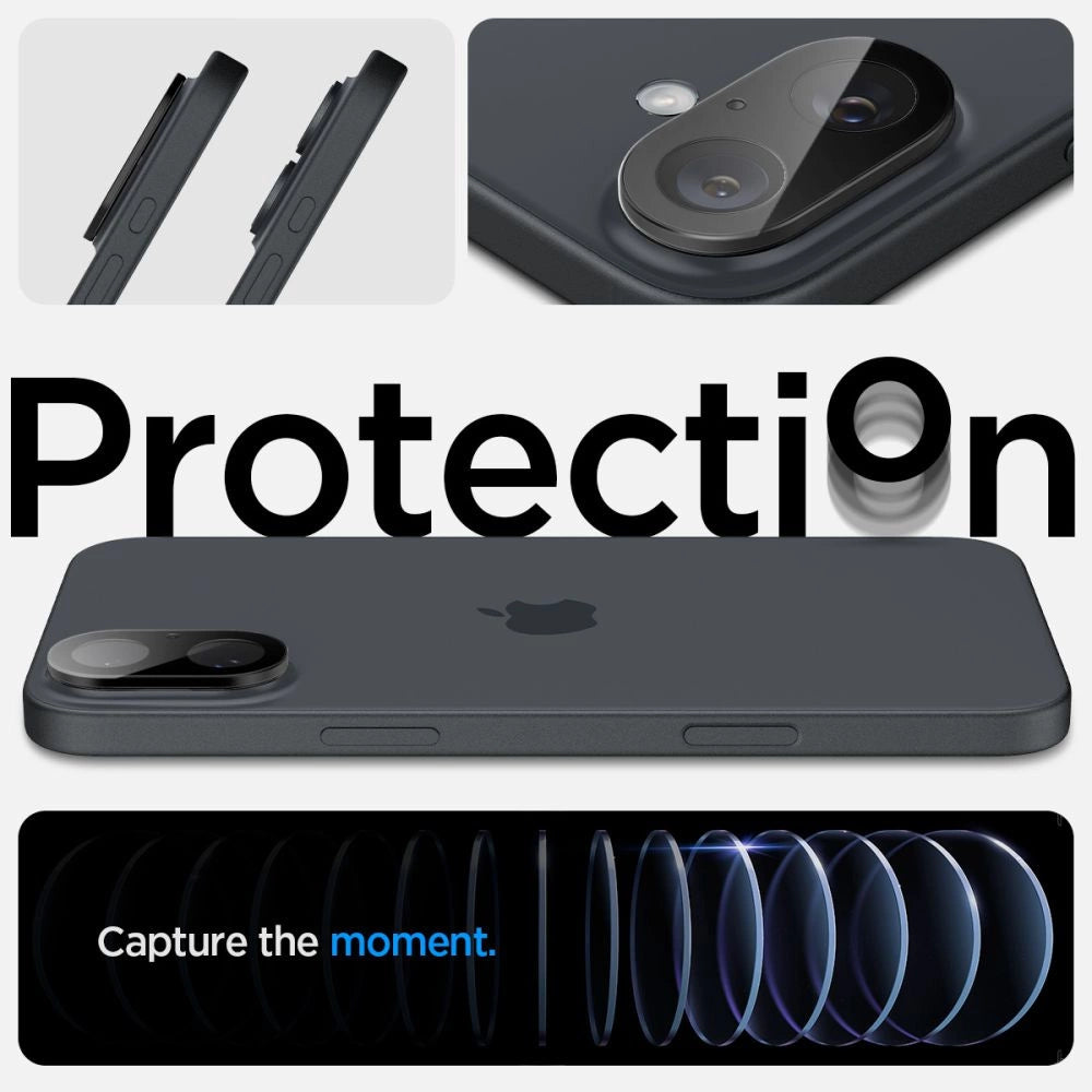 Spigen Optik GLAS.TR Camera Protector 2-PACK for iPhone 16 / 16 PLUS - Black_9