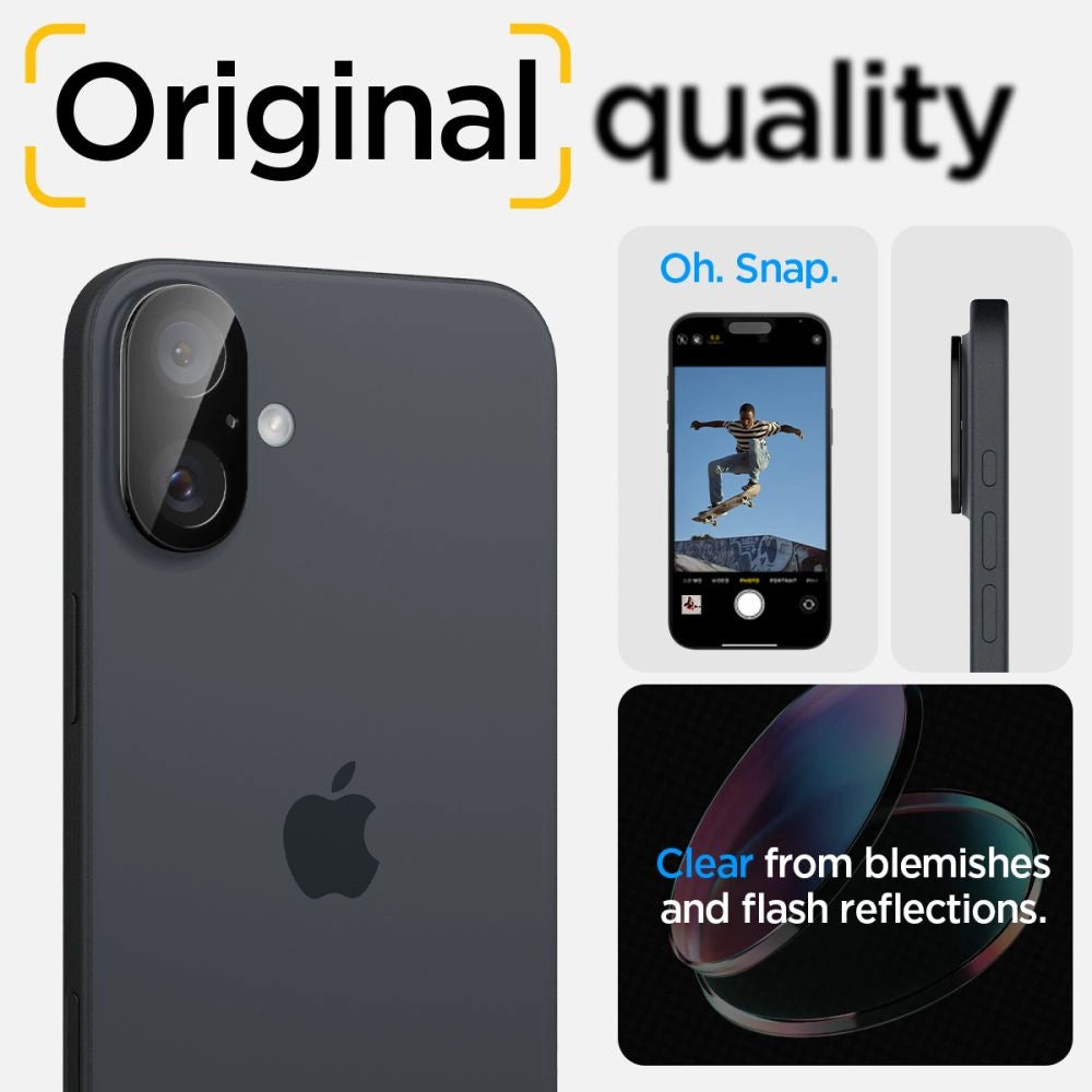 Spigen Optik GLAS.TR Camera Protector 2-PACK for iPhone 16 / 16 PLUS - Black_11