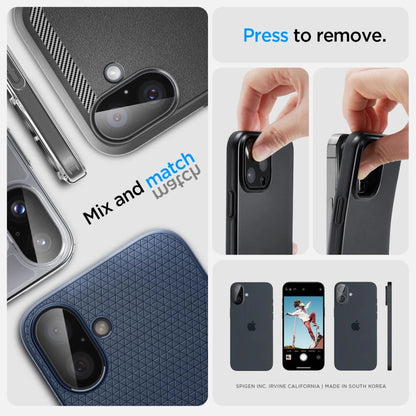 Spigen Optik GLAS.TR Camera Protector 2-PACK for iPhone 16 / 16 PLUS - Black_13