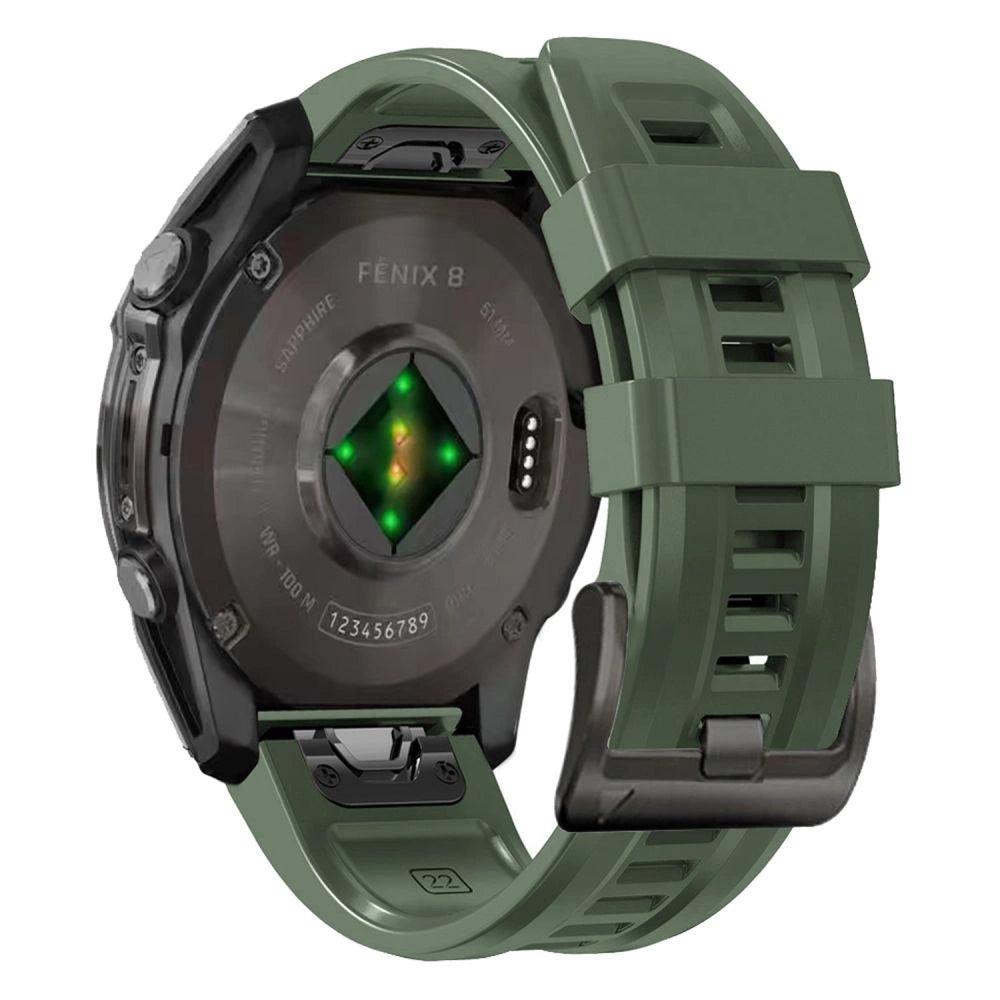 Tech-Protect Silicone Strap for Garmin Fenix 5S / 5S PLUS / 6S / 6S Pro / 7S / 8 (43MM) - Green_1