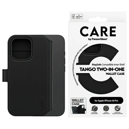 CARE by PanzerGlass Feature Tango 2in1 Wallet MagSafe Case for iPhone 16 Pro - Black_0