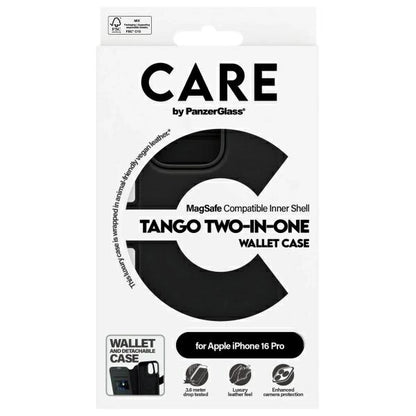 CARE by PanzerGlass Feature Tango 2in1 Wallet MagSafe Case for iPhone 16 Pro - Black_3