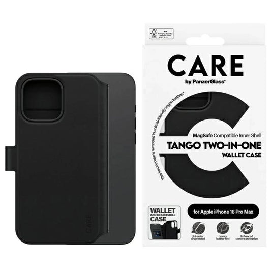 CARE by PanzerGlass Feature Tango 2in1 Wallet MagSafe Case for iPhone 16 Pro Max - Black_0