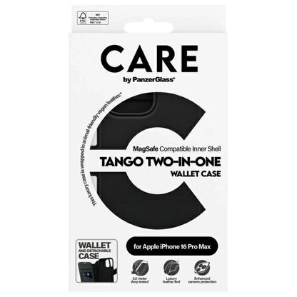 CARE by PanzerGlass Feature Tango 2in1 Wallet MagSafe Case for iPhone 16 Pro Max - Black_3